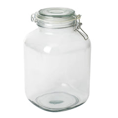 Mainstays Kitchen Storage 106oz Clear Glass Lock Lid Jar
